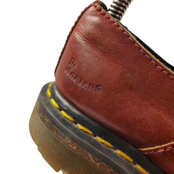 Vintage DR. MARTENS Shoes Womens Size 6 Burgundy Red T Strap Mary Janes Y2K 90s - Picture 8 of 14